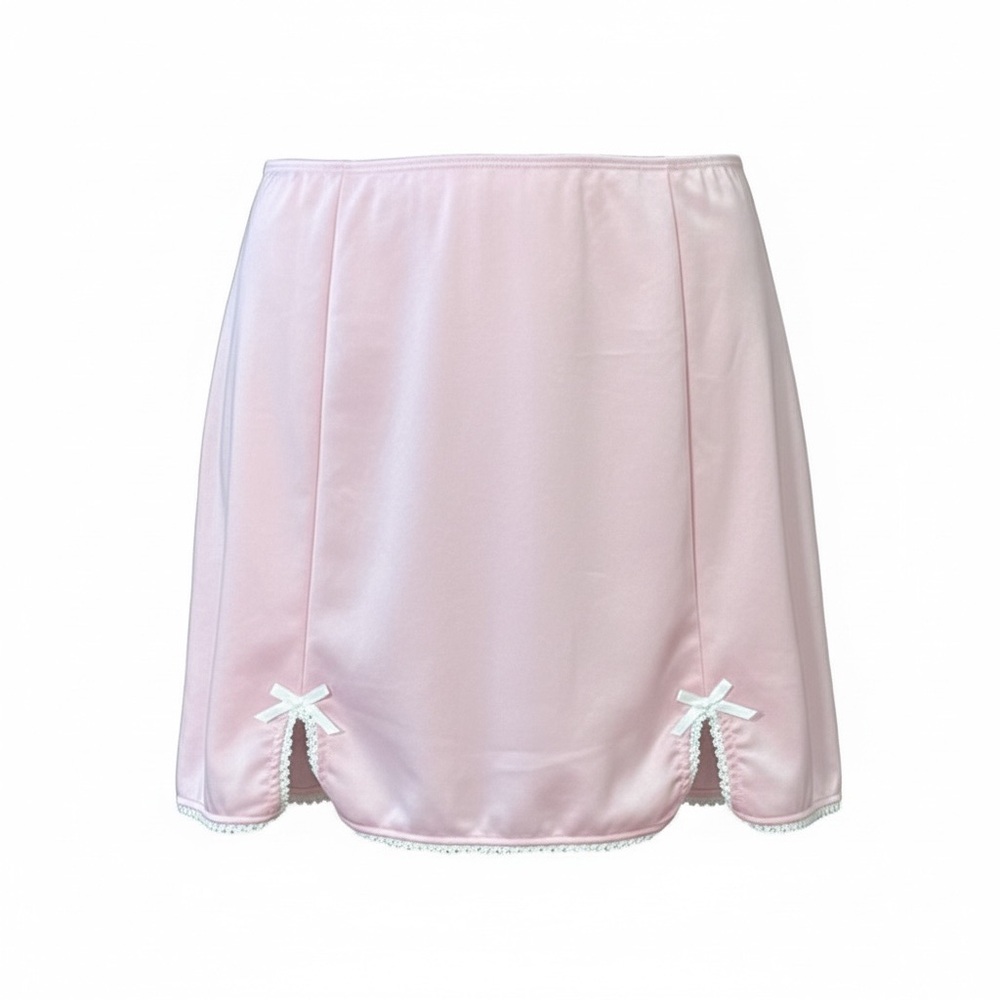 Misty Rose pink stain slip skirt, large